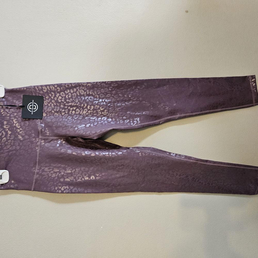 DYI Burgundy Women's Leopard Print Leggings Medium